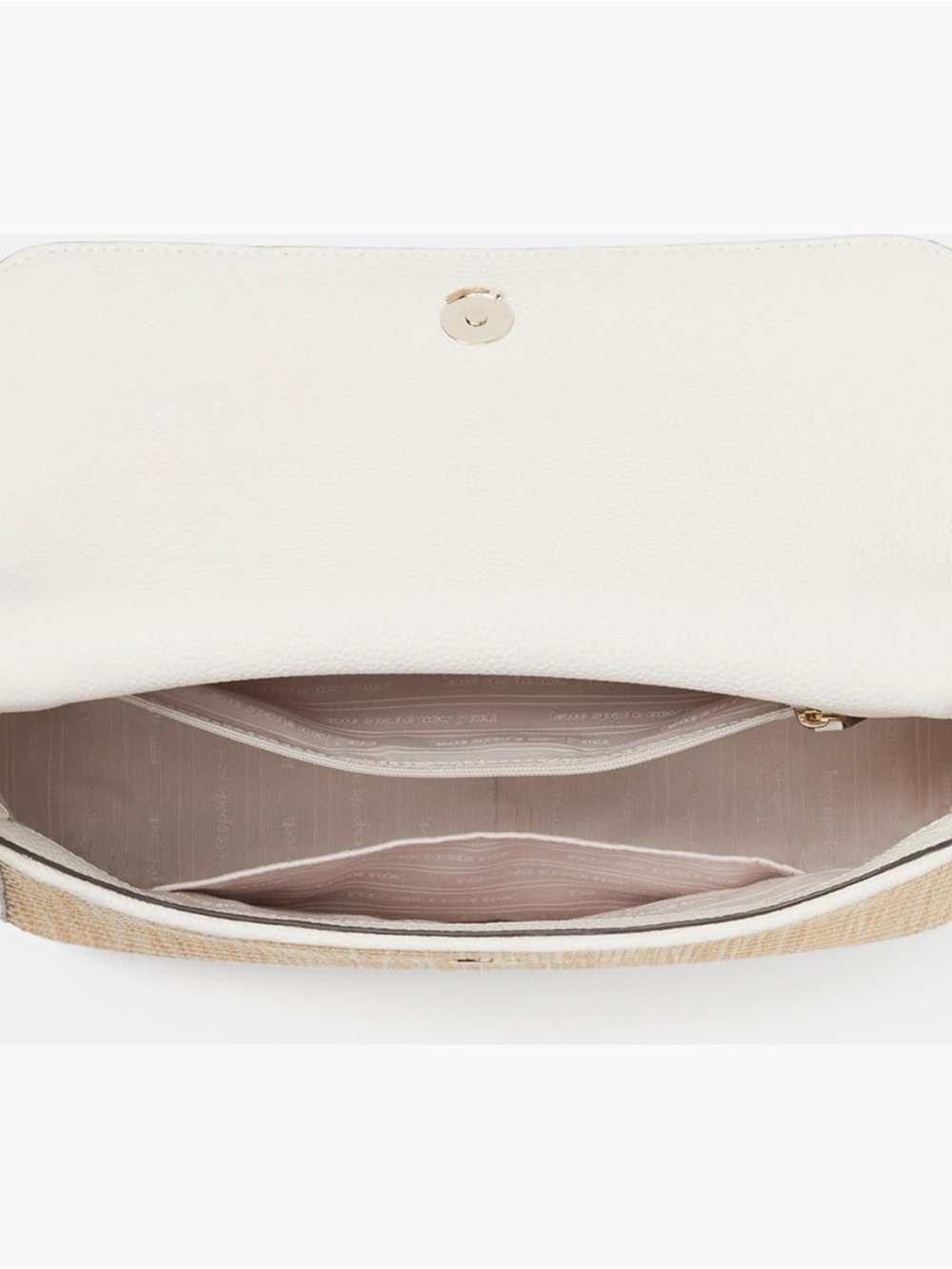 Kate Spade HUDSON Natural Straw and White Leather Shoulder & Cross Body Bag - Picture 5 of 14